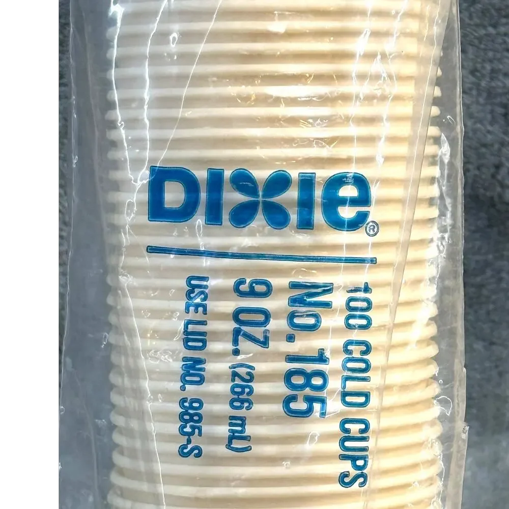 Vintage Pepsi Cola Dixie Cold Paper Cups 9oz 100ct NOS Sealed Retro Collectibles